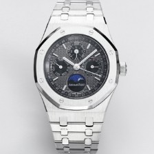 미러급 오데마피게 남성용 로얄오크 26574 퍼페츄얼 캘린더 문페이즈 41mm 다크 그레이 다이얼 신형 5134 오토매틱 무브먼트 AUD4202 Ⅳ