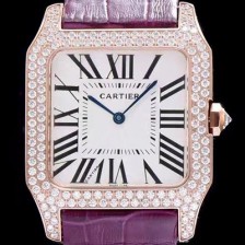 미러급 까르띠에 남성용 산토스 시리즈 화이트 다이얼 쿼츠 무브먼트 CAR0008 Ⅳ