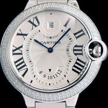 미러급 까르디에 남성용 발롱블루 화이트 다이얼 오토매틱 무브먼트 CAR0039 Ⅳ