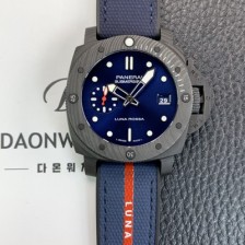 미러급 파네라이 남성용 서브머시블 루나로사 PAM01563 카보테크 42mm 오토매틱 Cal P. 900타입 블루 다이얼 pan5232 Ⅳ