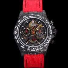 미러급 로렉스남성용 데이토나 포지드카본 40mm 크로노그래프 오토매틱 Cal.4130 무브먼트 스켈레톤 다이얼 rol5368 Ⅳ