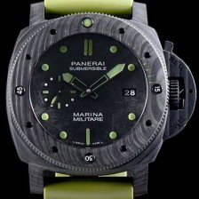 미러급 파네라이 남성용 서브멀시브 마리나 밀리테어 카보테크 PAM00961 오토매틱 Cal.P9010 타입 47mm 카본제질 블랙 다이얼 pan5216 Ⅳ