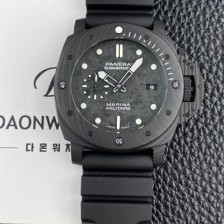 미러급 파네라이 남성용 서브멀시브 마리나 밀리테어 카보테크 PAM00979 오토매틱 Cal.P9010 타입 47mm 카본제질 블랙 다이얼 pan5215 Ⅳ