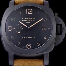 미러급 파네라이 남성용 루미노르 1950 3Days GMT 세라미카 pam00441 오토매틱 Cal P.9001 무브먼트 블랙 다이얼 PAN1210 Ⅳ