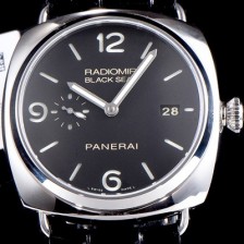 미러급 파네라이 남성용 라디오미르 PAM00388 3데이즈 블랙씰 에디션 오토매틱 Cal.P.9000 무브먼트 블랙 다이얼 PAN0254 Ⅳ