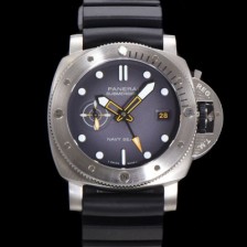 미러급 파네라이 남성용 서브머시블 GMT 네이비 씰 PAM01323 오토매틱 Cal P. 900 타입 44mm 우레탄줄 그레이 다이얼 pan5210 Ⅳ