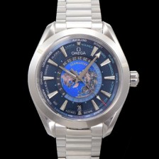 미러급 오메가 남성용 씨마스터 220.10.43.22.03.001 아쿠아테라 150M GMT 월드타이머 43미리 오토매틱 Cal. 8938 타입 메탈줄 블루 다이얼 omg20240 Ⅳ