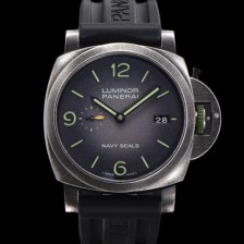 미러급 파네라이 남성용 루미노르 마리나 네이비 씰 PAM01412 44mm 오토매틱 Cal.P.9010 타입 우레탄줄 그레이 다이얼 pan5199 Ⅳ