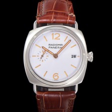 미러급 파네라이 남성용 라디오미르 콰란타 PAM01292 40mm 오토매틱 가죽줄 화이트 다이얼 pan5203 Ⅳ