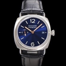 미러급 파네라이 남성용 라디오미르 콰란타 PAM01293 40mm 오토매틱 가죽줄 블루 다이얼 pan5206 Ⅳ