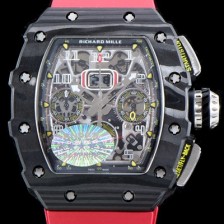 미러급 리차드밀레 남성용 오토매틱 플라이백 RM11-03 오버사이즈 데이트 크로노그래프레드 포지드 카본 케이스 스켈레톤 다이얼 오토매틱 무브먼트 ric0278 Ⅳ