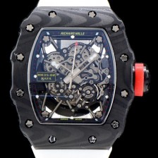 미러급 리차드밀레 남성용 라파엘 나달 RM35-02 파트너십 기념 에디션!! 칼리버 RMAL1 100% 포지드 카본 케이스 스켈레톤 다이얼 오토매틱 무브먼트 RIC0400 Ⅳ