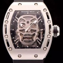 미러급 리차드밀레 남성용 리차드밀레 RM052 뚜르비용 스컬 워치 스켈레톤&해골무늬 다이얼 오토매틱 무브먼트 RIC0401 Ⅳ