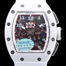 미러급 리차드밀레 남성용 RM011 화이트 세라믹 케이스 크로노그래프 스켈레톤 다이얼 신형 ETA 7750B-2 오토매틱 무브먼트 RIC0414 Ⅳ