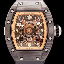 미러급 리차드밀레 남성용 RM022 NTPT RG 포지드 카본 스켈레톤 다이얼 블랙 러버 스트랩 오토매틱 무브먼트 RIC0403 Ⅳ