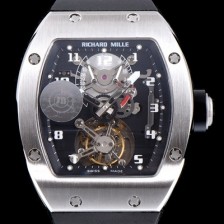 미러급 리차드밀레 남성용 RM001 새틴 폴리쉬드 스켈레톤 다이얼 아시안 투어빌론 탑재 무브먼트 RIC0421 Ⅳ