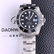 미러급 로렉스 남성용 VIP 타입 최종형 서브마리너 데이트 116610LV-97200 블랙 세라믹 베젤 블랙 다이얼 3135 오토매틱 무브먼트 ROL0115 Ⅳ