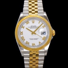 미러급 로렉스 남성용 데이저스트 m126233 18K 옐로우골드 로마인덱스 36mm 오토매틱 Cal.3235 무브먼트 화이트 다이얼 rol5365 Ⅳ