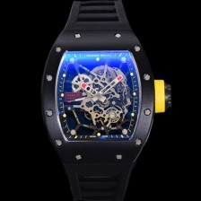 미러급 리차드밀러 남성용 RM035 라파엘 나달 수동/기계식 풀 세라믹 48mm 러버줄 블랙 스켈레톤 다이얼 ric0221 Ⅳ