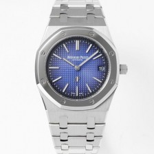 미러급 오데마피게남성용 로얄오크 15202IP.OO.1240IP.01 점보 엑스트라씬 39mm 오토매틱 Cal.2121타입 블루 다이얼 AUD89465 Ⅳ