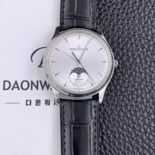 미러급 예거 르꿀르뜨남성용 마스터 1368420 울트라 씬 문페이즈 39미리 오토매틱 실버다이얼 JAG91201 Ⅳ