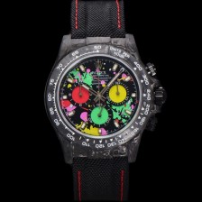 미러급 로렉스남성용 데이토나 DIW 포지드카본 커스텀 40미리 크로노그래프 오토매틱 Cal.4130 무브먼트 블랙 다이얼 ROL68871 Ⅳ