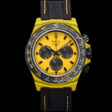 미러급 로렉스 남성용 데이토나 DIW 포지드카본 커스텀 40미리 크로노그래프 오토매틱 Cal.4130 무브먼트 옐로우 다이얼 ROL79835 Ⅳ