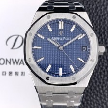 미러급 오데마피게 로얄오크 하이엔드 15500ST.OO.1220ST.01 최신형 Cal.4302 셀프와인딩 무브먼트 41MM 그랜드 파피스리 패턴 블루 다이얼 AUD37874 Ⅳ