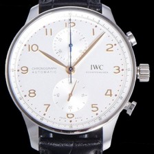미러급 아이더블유씨 남성용 포르투기즈 IW371604 크로노그래프 오토매틱 Cal.69355 타입 41미리 가죽줄 화이트다이얼 IWC74395 Ⅳ