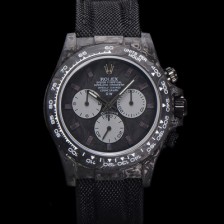 미러급 로렉스 남성용 데이토나 DIW 포지드카본 커스텀 40미리 크로노그래프 오토매틱 Cal.4130 무브먼트 블랙 다이얼 ROL79697 Ⅳ