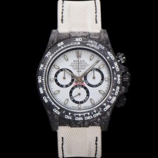 미러급 로렉스 남성용 데이토나 DIW 포지드카본 커스텀 40미리 크로노그래프 오토매틱 Cal.4130 무브먼트 화이트 다이얼 ROL79459 Ⅳ