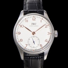 미러급 아이더블유씨 남성용 포르투기즈 IW358303 오토매틱 수정형 82200타입 무브  40.4mm 가죽줄 화이트 다이얼  iwc53841 Ⅳ
