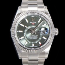 미러급 로렉스 남성용 스카이-더웰러 오이스터 오토매틱 Cal.9002 타입 42mm 메탈줄 그린다이얼 rol5920 Ⅳ