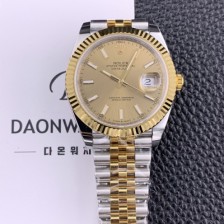 미러급 로렉스 남성용 904L스틸!! 2022신형 데이져스트 41mm II 126333 !! 18K 옐로골드 샴페인 컬러 다이얼 브레이슬릿 신형 Cal.3235 오토매틱 무브먼트 ROL09327 Ⅳ