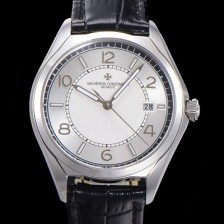 미러급 바쉐론 콘스탄틴 남성용 피프티식스 Ref.4600E 오토매틱 1326 타입 40mm 가죽줄 실버 다이얼  vac1213 Ⅳ