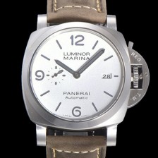 미러급 파네라이 남성용 PAM01314 루미노르 마리나 오토매틱 Cal P.9010 타입 44mm 가죽줄 화이트다이얼 pan5201 Ⅳ
