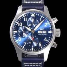 미러급 아이더블유씨 남성용시계 베스트 신형!! 파일럿 IW388101 크로노그래프 오토매틱 Cal.69385 타입 41mm 가죽줄 블루다이얼 iwc0468 Ⅳ