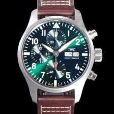 미러급 아이더블유씨 남성용시계 베스트 신형!! 파일럿 IW388103 크로노그래프 오토매틱 Cal.69385 타입 41mm 가죽줄 그린다이얼 iwc8692 Ⅳ