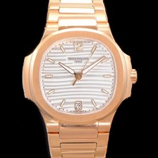 미러급 파텍필립 여성용 노틸러스 7118/1R-001 레이디스 오토매틱 Cal.324 S C타입 35.2mm 여성용시계 18K로즈골드 실버 다이얼 pat4282 Ⅳ