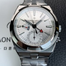 미러급 바쉐런 콘스탄틴 남성용 오버시즈 듀얼타임 오토매틱 칼리버 5200 타입 41mm 메탈줄 실버다이얼 vac27802 Ⅳ