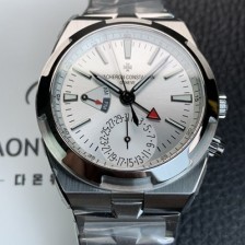 미러급 바쉐런 콘스탄틴 남성용 오버시즈 듀얼타임 오토매틱 칼리버 5200 타입 41mm 메탈줄 실버다이얼 vac27802 Ⅳ