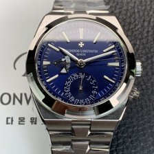미러급 바쉐런 콘스탄틴 남성용 오버시즈 듀얼타임 오토매틱 칼리버 5200 타입 41mm 메탈줄 블루다이얼  vac87284 Ⅳ