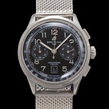 미러급 브라이틀링 남성용 프리미에르 AB0145221B1P1 크로노그래프 7750 타입 오토매틱 42mm 메쉬밴드 블랙 다이얼 bre6020 Ⅳ