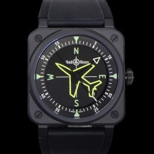 미러급 벨엔로즈 남성용 BR03A 오토매틱 2892타입 42mm 세라믹 우레탄줄 블랙 다이얼 bel4106 Ⅳ