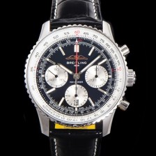 미러급 브라이틀링 남성용 네비타이머 AB0138211B1P1 크로노그래프 ETA7750-2 타입 오토매틱 43mm 가죽줄 블랙 다이얼 bre5996 Ⅳ