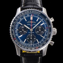 미러급 브라이틀링 남성용 네비타이머 AB0139241C1P1 크로노그래프 ETA7750-2 타입 오토매틱 43mm 가죽줄 블루 다이얼 bre5999 Ⅳ