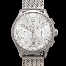 미러급 브라이틀링 남성용 프리미에르 크로노그래프 7750 타입 오토매틱 42mm 메쉬밴드 화이트 다이얼 bre6019 Ⅳ