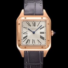 미러급 까르띠에 남여공용 산토스 WGSA0021 쿼츠 43.5mm M 사이즈 18K 로즈골드 화이트 다이얼 car69325 Ⅳ