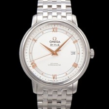 미러급 오메가 남성용 드빌 프레스티지 424.10.40.20.02.002 오토매틱 Cal.8800타입 39.5mm 메탈줄 화이트 다이얼 omg20192 Ⅳ