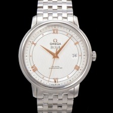 미러급 오메가 남성용 드빌 프레스티지 424.10.40.20.02.004 오토매틱 Cal.8800타입 39.5mm 메탈줄 화이트 다이얼 omg20193 Ⅳ